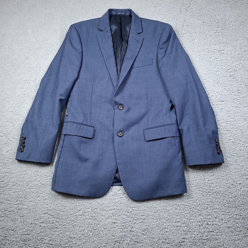 Ralph Lauren Men's Navy 100% Wool Sport Coat Blazer 38R Office Business Casual